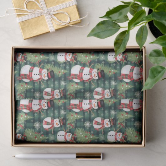 Holiday Snowman Tissue Paper Tissue Paper Tissuepapier (Geschenk)