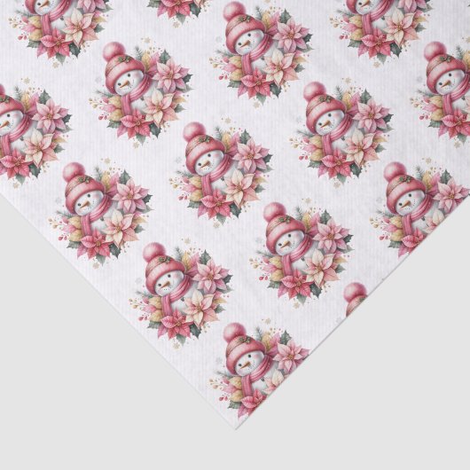 Holiday Snowman Tissue Paper Tissuepapier (Detail)