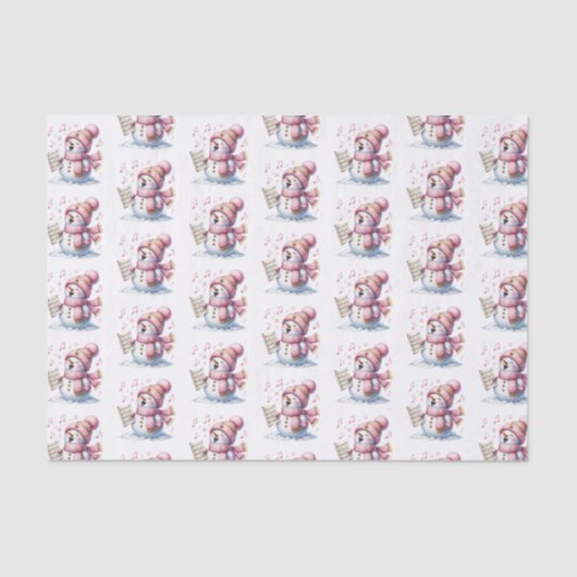 Holiday Snowman Tissue Paper Tissuepapier (Voorkant)