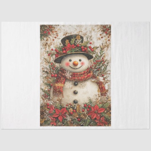 Holiday Snowman Tissuepapier (Voorkant)
