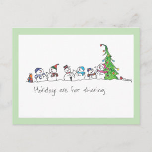 Holiday Snowmen Briefkaart