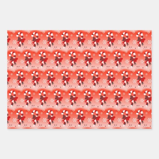 Holiday Snowmen, Nordic Stripe en Candy Cane Inpakpapier Vel (Voorkant 3)