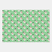 Holiday Snowmen, Nordic Stripe en Candy Cane Inpakpapier Vel (Voorkant)