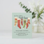 Holiday Sock Exchange Party Kaart (Staand voorkant)