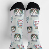 Holiday Socks Christmas Snow Globe Jars  Sokken (Top)