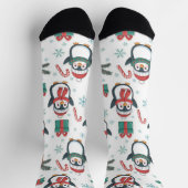 Holiday Socks with Christmas Penguins, Snowflakes Sokken (Top)