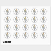 Holiday Soldier in Blue Merry Christmas  Ronde Sticker (Vel)