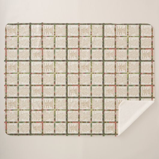 Holiday songs Faith Based Sherpa Deken (Voorkant (horizontaal))