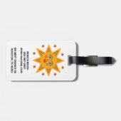 HOLIDAY Sparking Sun Charming Cute Pattern CUSTOM Bagagelabel (Achterkant horizontaal)