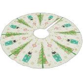 Holiday Sparkle Cats by studioxtine Kerstboom Rok (Gekanteld)