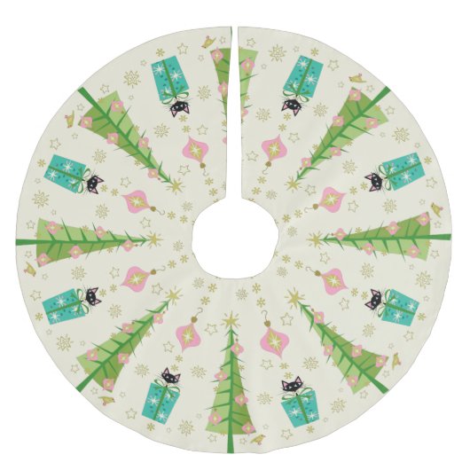 Holiday Sparkle Cats by studioxtine Kerstboom Rok (Voorkant)