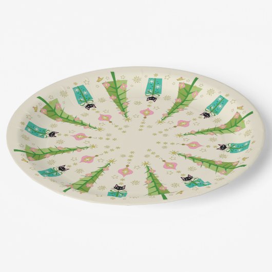 Holiday Sparkle Cats by studioxtine Papieren Bordje (Gekanteld)