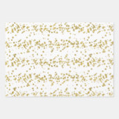 Holiday Sparkle - Elegant Burgundy, Gold en White Inpakpapier Vel (Voorkant 2)