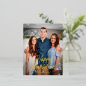 Holiday Sparks FOLIE Happy New Year Kaart Briefkaa (Staand Voorkant)