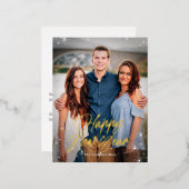 Holiday Sparks FOLIE Happy New Year Kaart Briefkaa (Voorkant / Achterkant)