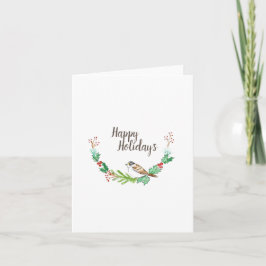 Holiday Sparrow Folded Note Kaart