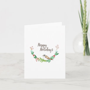 Holiday Sparrow Folded Note Kaart