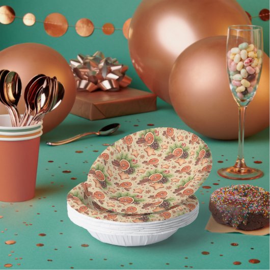 Holiday Spice Paper Bowls Papieren Kommen (Multi)