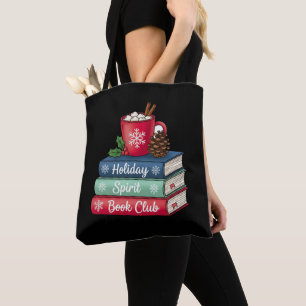 Holiday Spirit Book Club Boodschaptas  Tote Bag