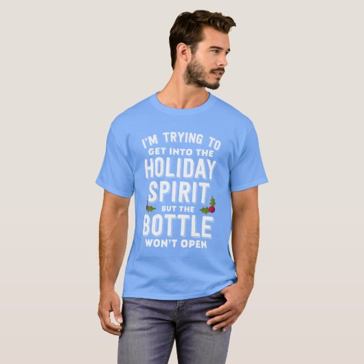 Holiday Spirit Bottle Wont Open jongen T-shirt (Voorkant volledig)