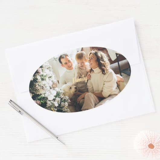 Holiday Spirit Family Photo Sticker (Envelop)