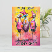 Holiday Spirit Feestdagenkaart (Staand voorkant)