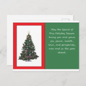 Holiday Spirit Greeting Briefkaart (Voorkant / Achterkant)