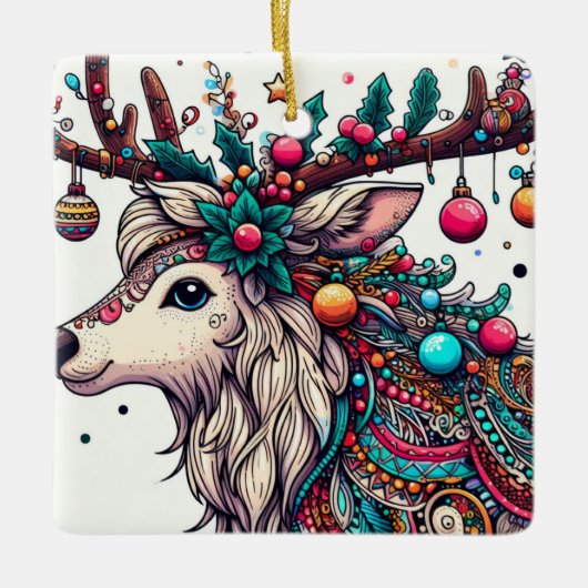 Holiday Spirit Keramisch Ornament (Voorkant)