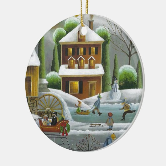 Holiday Spirit Keramisch Ornament (Links)
