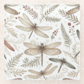 Holiday Spirit Libellen Glazen Onderzetter (Voorkant)