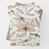 Holiday Spirit Libellen Inpakpapier Vel (In situ)