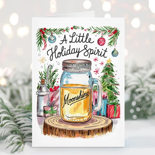 Holiday Spirit Moonshine Christmas Kaart