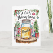 Holiday Spirit Moonshine Christmas Kaart (Voorkant)