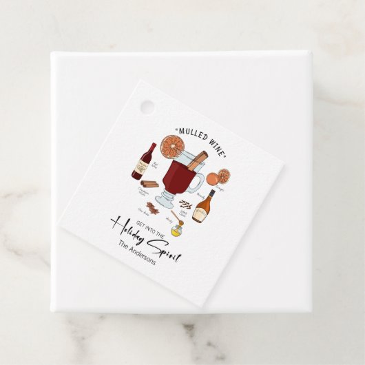 Holiday Spirit Mulled Wine Holiday Bedankjes Labels (In situ)