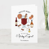 Holiday Spirit Mulled Wine Holiday Kaart (Voorkant)