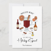 Holiday Spirit Mulled Wine Holiday Kaart (Voorkant)