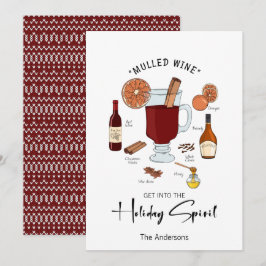 Holiday Spirit Mulled Wine Holiday Kaart