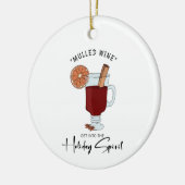 Holiday Spirit Mulled Wine Holiday Keramisch Ornament (Links)