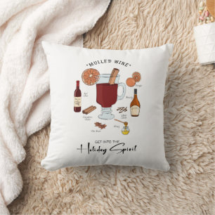 Holiday Spirit Mulled Wine Holiday Kussen