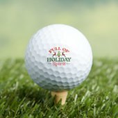 Holiday Spirit Retro Groovy Kerst Feestdagen Golfballen (Insitu Shirt)
