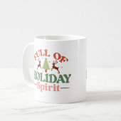 Holiday Spirit Retro Groovy Kerst Feestdagen Koffiemok (Voorkant links)