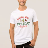 Holiday Spirit Retro Groovy Kerst Feestdagen Tri-Blend Shirt (Voorkant)