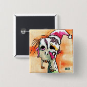 Holiday Spirit Zombie Vierkante Button 5,1 Cm (Voorkant /achterkant)