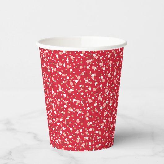 Holiday Sprinkles Red Paper Cup Papieren Bekers (Links)