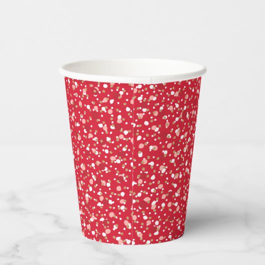 Holiday Sprinkles Red Paper Cup Papieren Bekers (Rechts)