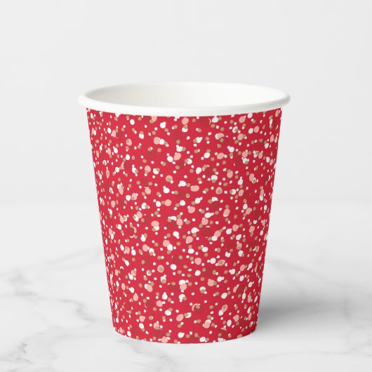Holiday Sprinkles Red Paper Cup Papieren Bekers (Voorkant)