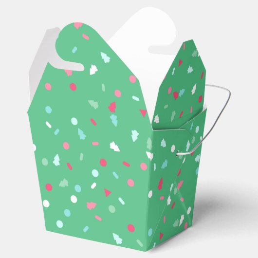 Holiday Sprinkles Treat Box - Groen Bedankdoosjes (Geopend)