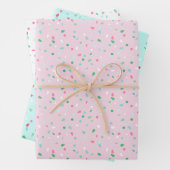 Holiday Sprinkles Wrapping Paper Flat Sheet Trio (In situ)