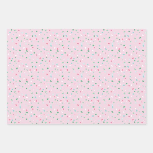 Holiday Sprinkles Wrapping Paper Flat Sheet Trio (Voorkant)