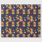 Holiday Squirrel Cadeaupapier (Vlak)